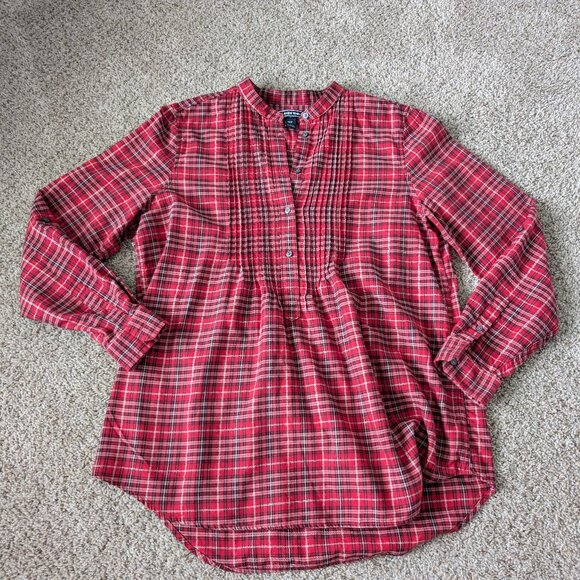 NWOT Lands End Tunic red/silver 16 Tall (16T) - Picture 1 of 7